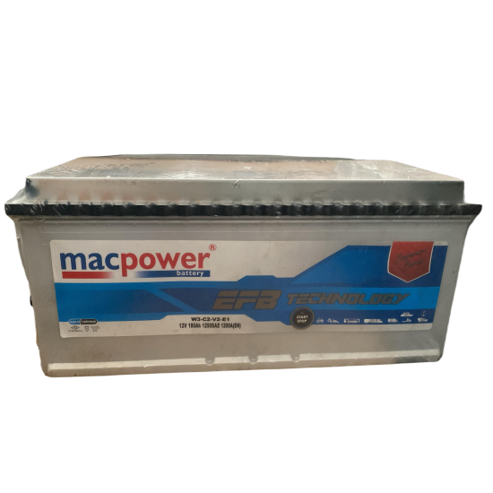 MACPOWER 12V 180AH B150  DÜZ SMF IND SULU AKÜ