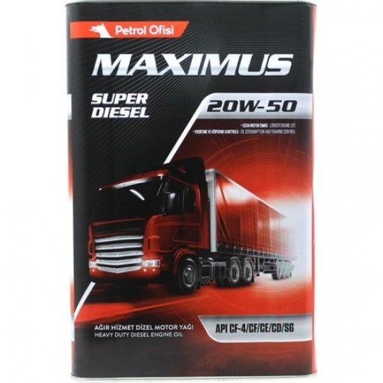 PETROL OFİSİ MAXIMUS SUPER DIESEL 20W50 18 LT 