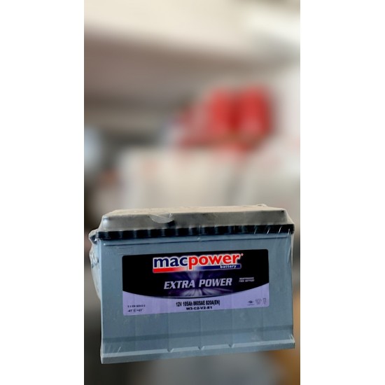 MACPOWER 12V 105AH H4 DÜZ MF IND SULU AKÜ